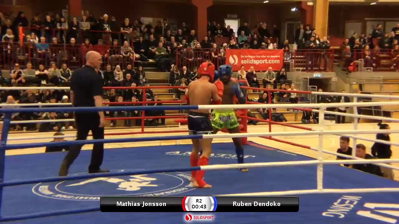 mathias jonsson vs ruben dendoko Swedish muaythai championship