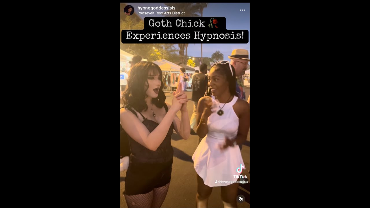 Goth Chick 🥀 Experiences Hypnosis! #HypnoGoddess #StreetHypnosis  #FYP #Explore #Youtuber #Subscribe
