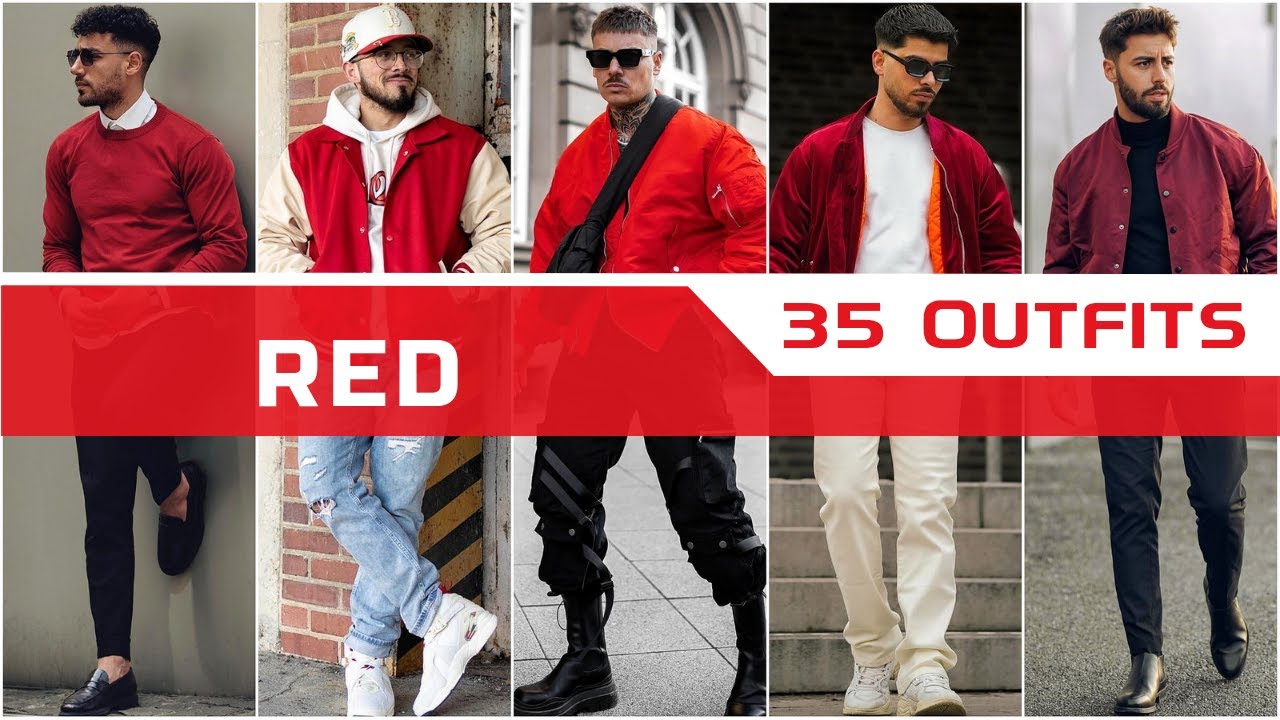🔴 35 Ways to Style RED Colour for Winter 2024 | Men's Fashion