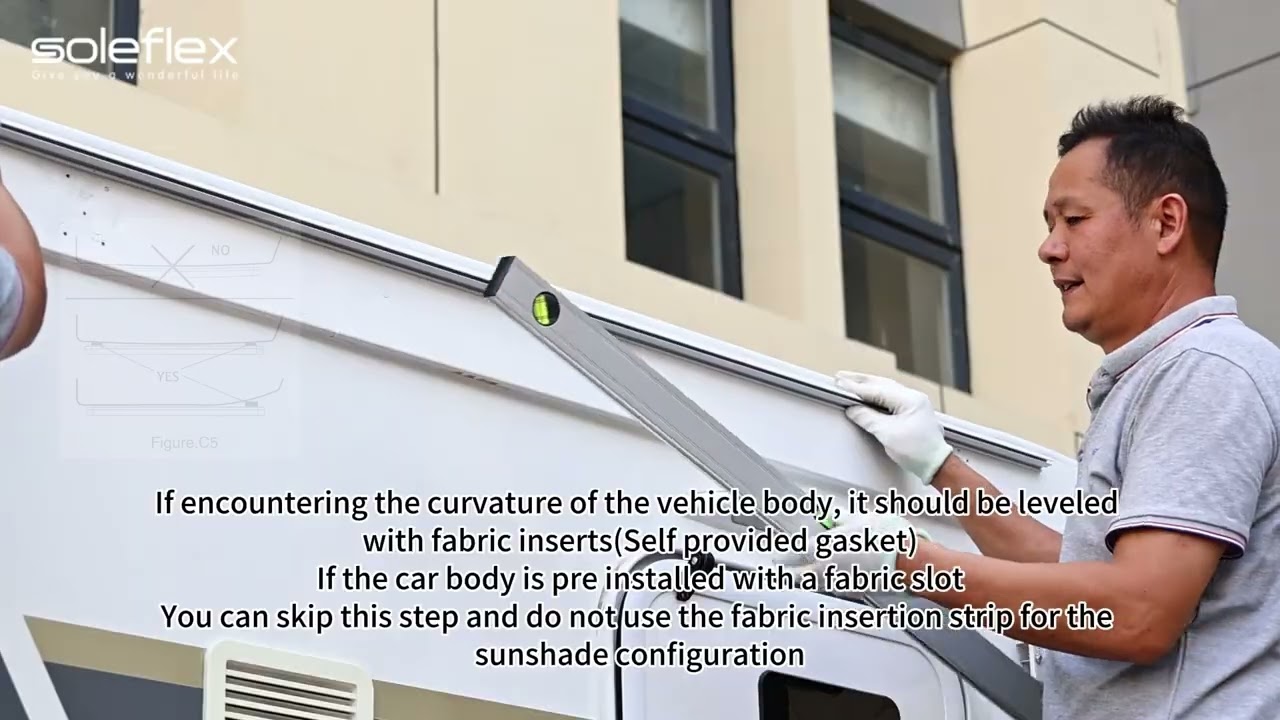 Soleflex B1 Segmented Version Roll-Out Awning Installation Video