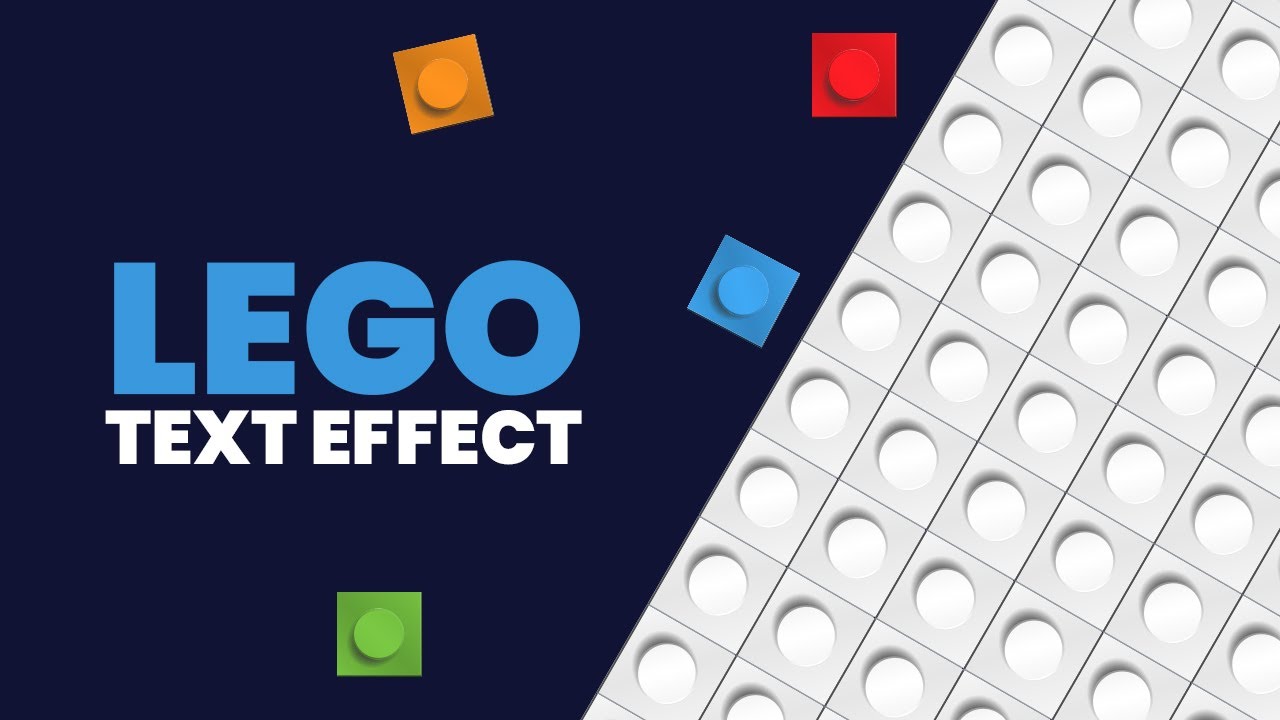 Lego Brick Text Effect in Adobe Illustrator – Step-by-Step Tutorial