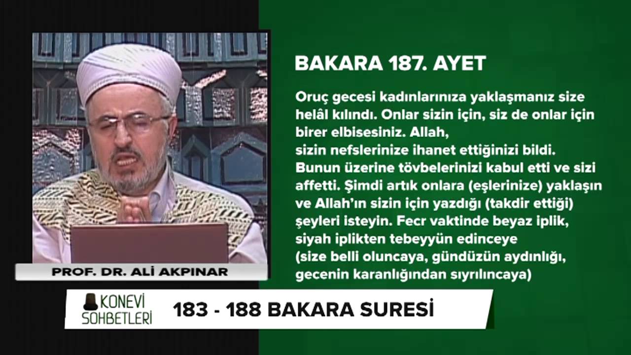 Tefsir Dersleri (Bakara Suresi 183-189 Ayetler)