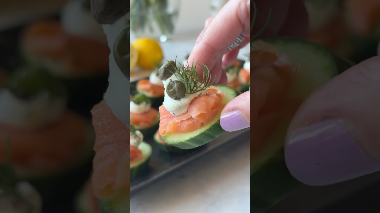 Easy Cucumber Salmon Bites 🥒🍣 - The Snack Edition 