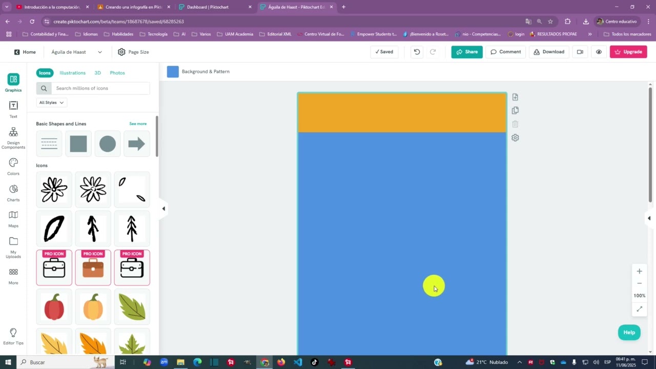 Usando Piktochart para crear infografía (2025)