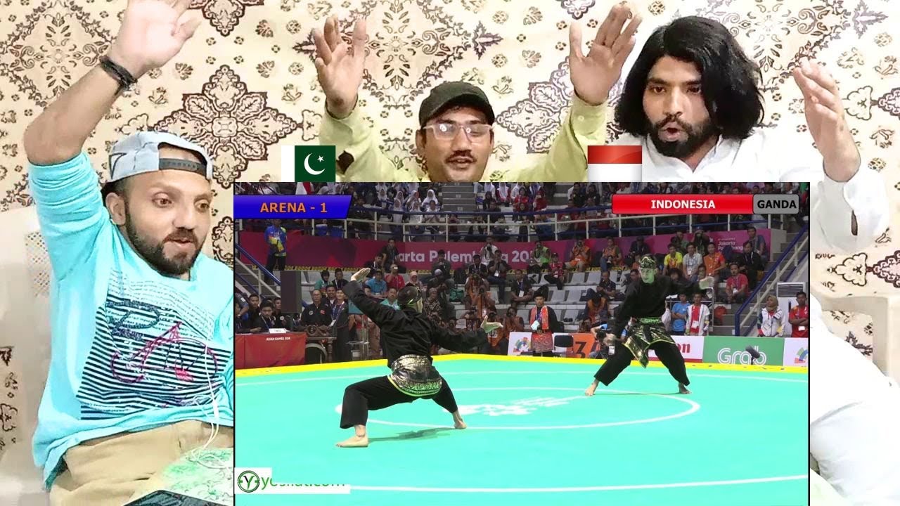 Pencak Silat Artistic Male Doubles Indonesia Finals  18th Asian Games |  Pakistani Reaksi  | D-R-RUE