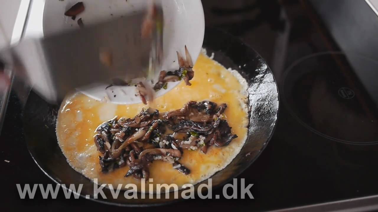 Amerikansk omelet - æggekage - med fyld