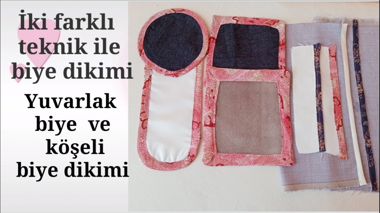 Biye nasıl dikilir/Biye nasıl yapılır/Biye dikimi. Yuvarlak biye ve köşeli biye dikimi