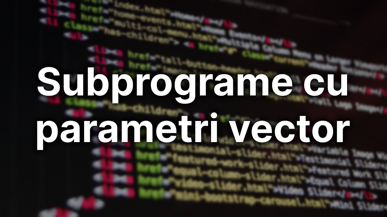 Funcții cu parametri de tip vector (tablou unidimensional) — Programare C++ (43)