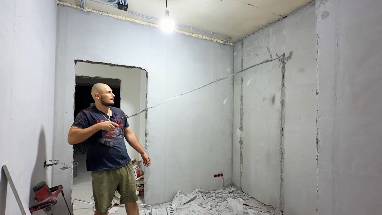 Опять приходится все ломать. Делаем откосы на окнах. Строим дом своими руками.