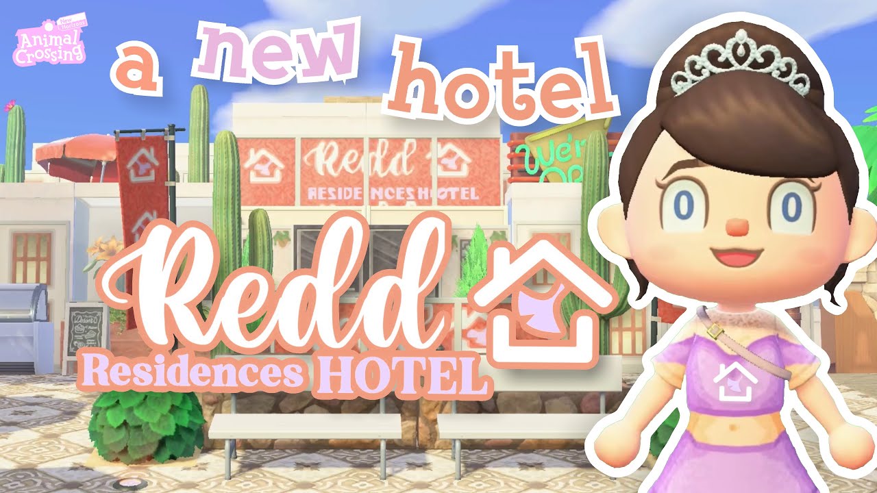 i gave redd his own hotel 🦊🧡 | animal crossing hotel build and design |