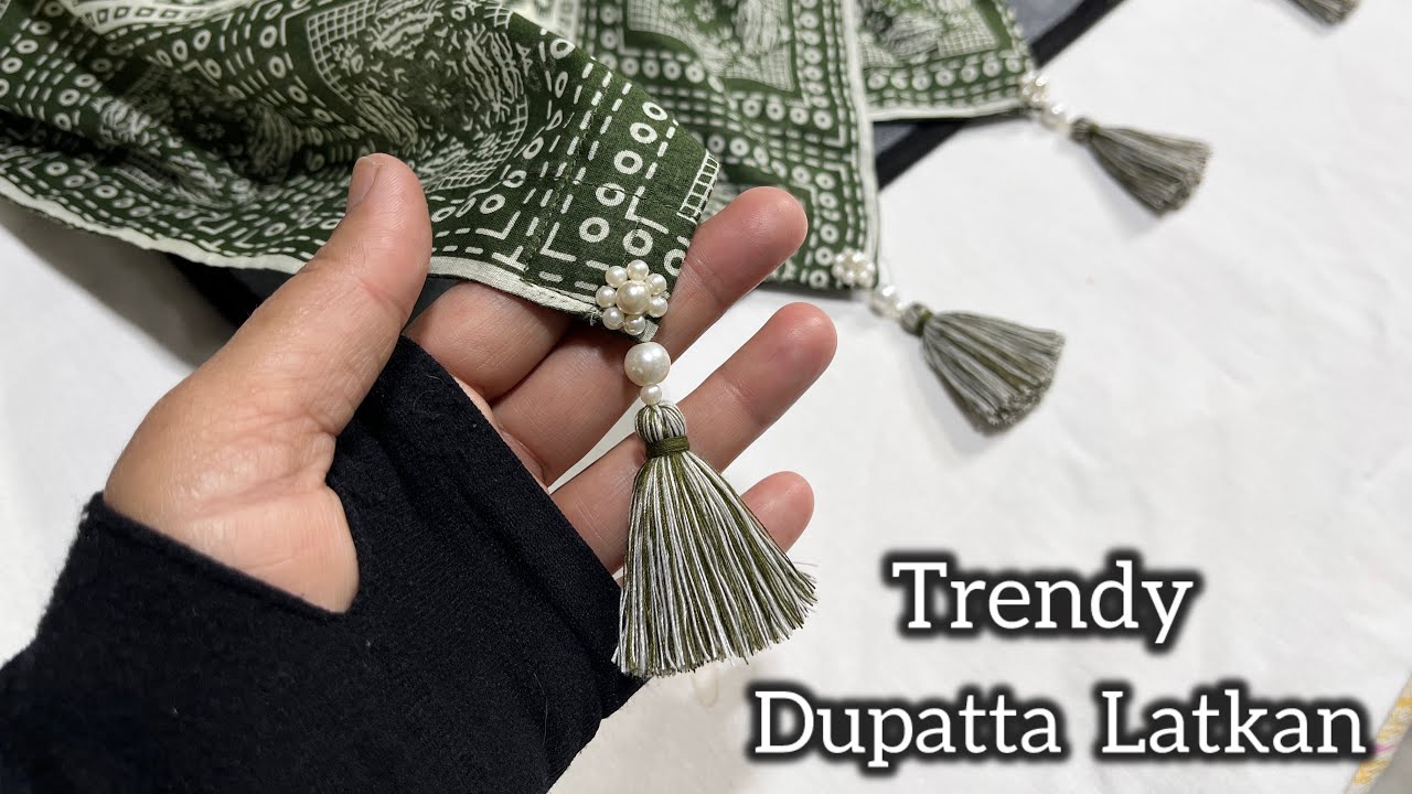 Easy And Trendy Latkan Making At Home || Latkan design for dupatta || Trendy Latkan / Tassel || 