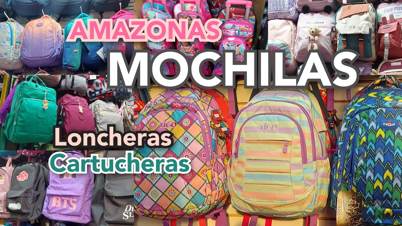 Mochilas,cartucheras y loncheras para el colegio y universidad. TOUR AMAZONAS