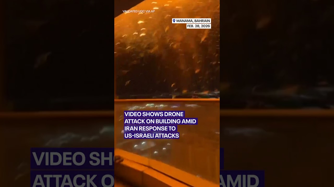 Video shows drone attack on building amid Iran response to US-Israeli attacks