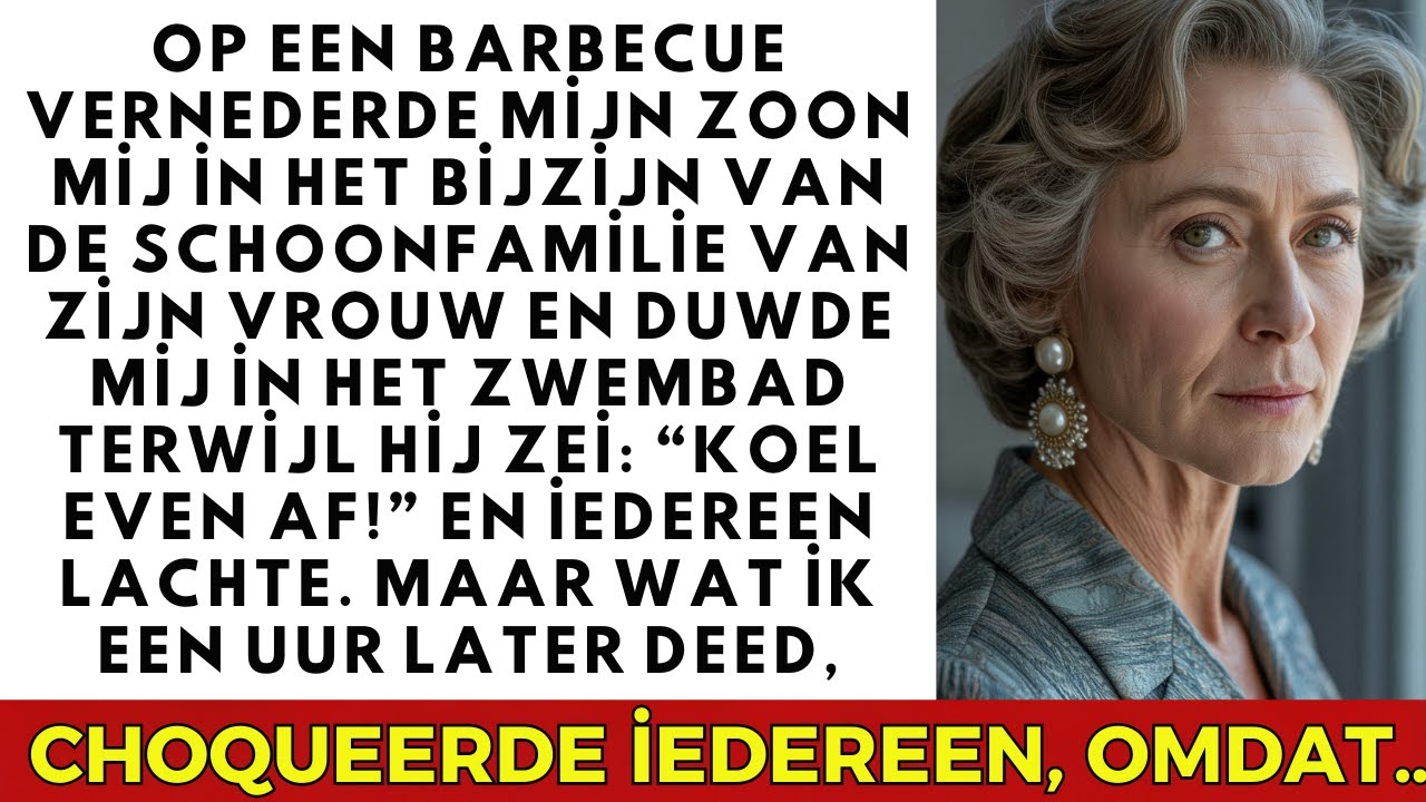 Mijn zoon duwde me in het zwembad: ‘Koel af!’ Iedereen lachte. Maar een uur later...