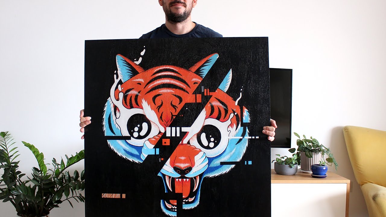 Tiger painting from start to finish