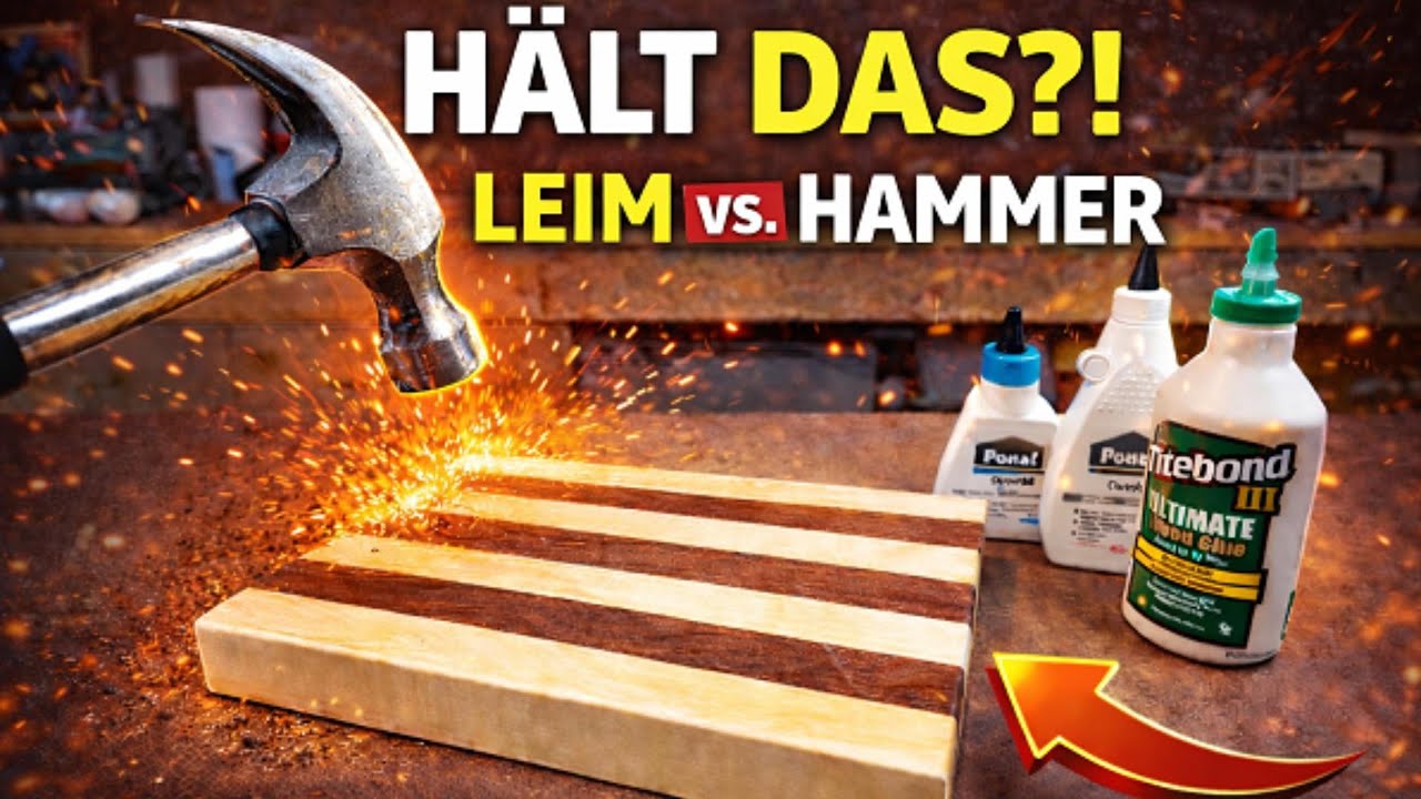 Hält ein verleimtes Schneidebrett wirklich? Hammer-Test!#wirliebenholz