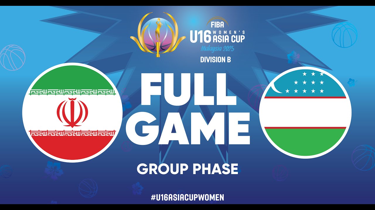 Group Phase | Iran v Uzbekistan | Full Basketball Game | FIBA U16 Women's Asia Cup 2025 - Division B
