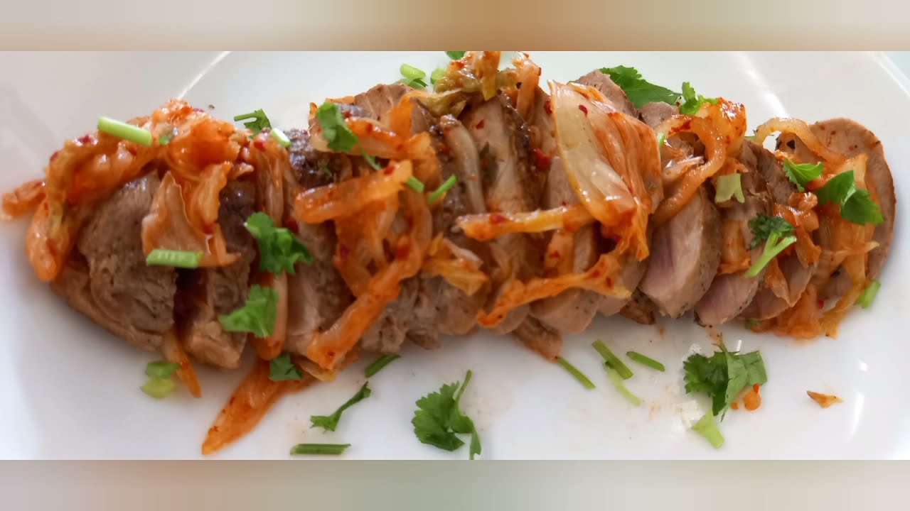 HOW TO COOK OR PAANU LUTUIN ANG DUCK BREAST | THAILAND DUCK BREAST WITH KIMCHI