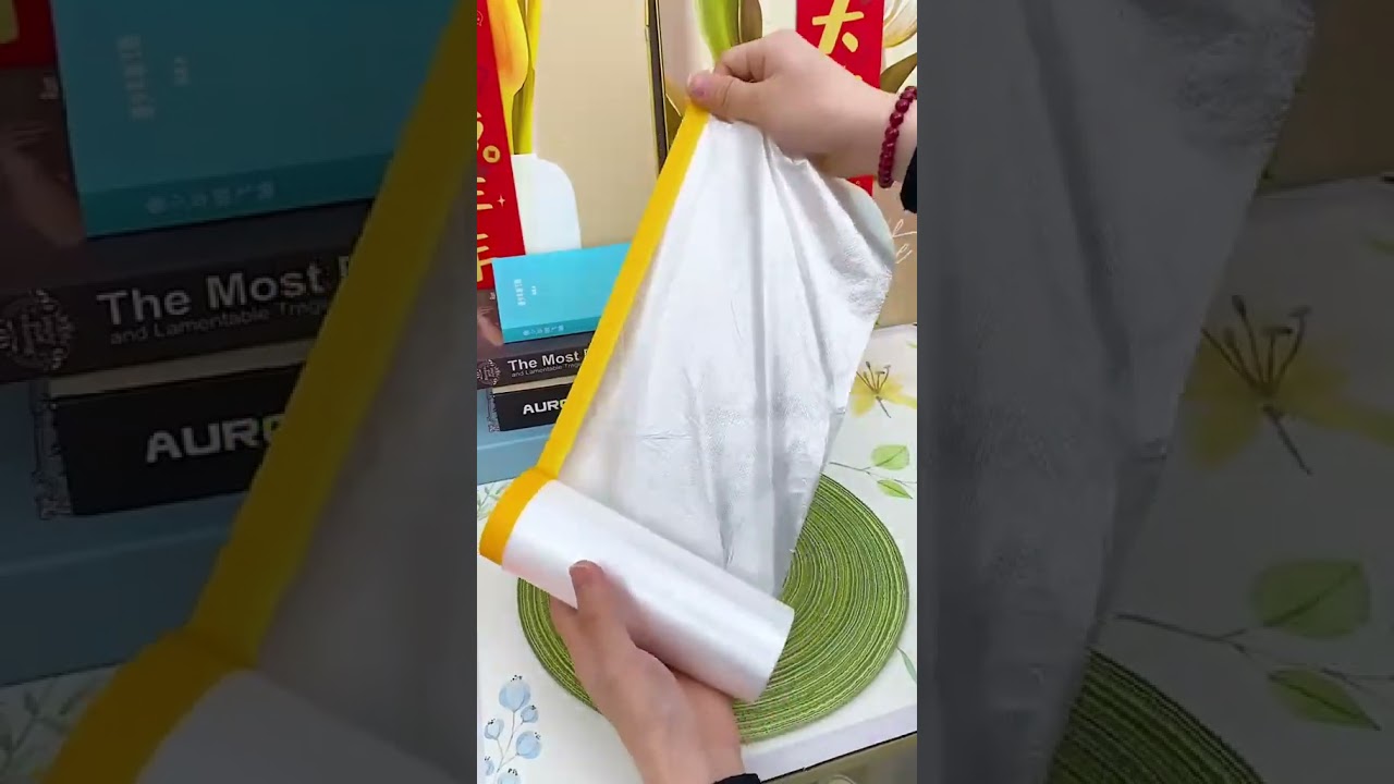 Pre-Taped Masking Film Tape and Drape Painters Paper Painting Film for Painting Covering