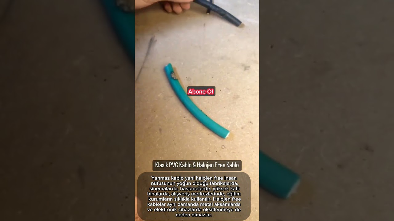 Yanmaz Kablo (Halojen Free) ve Klasik PVC Kablo Farkı