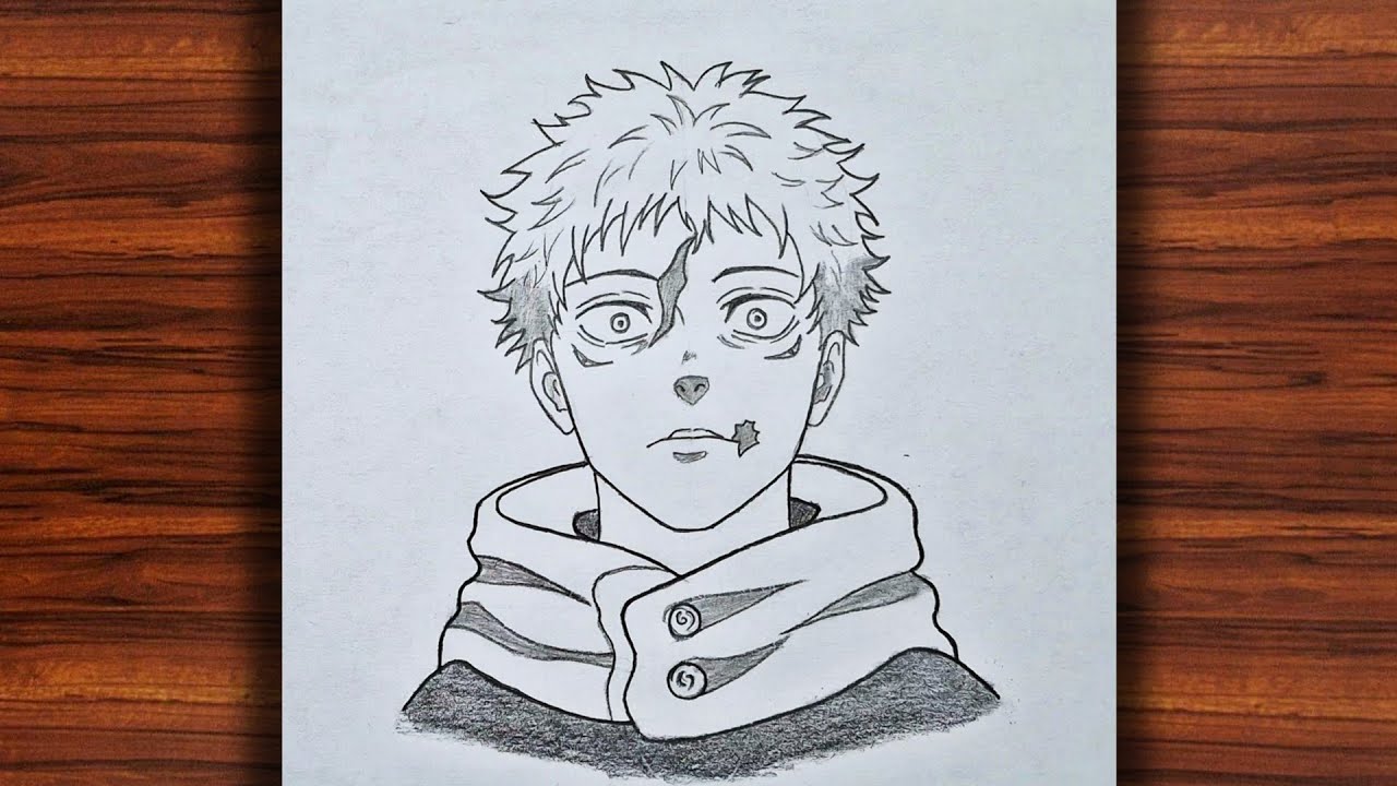 How to Draw Yuji Itadori Step by Step | Jujutsu Kaisen Drawing Tutorial 