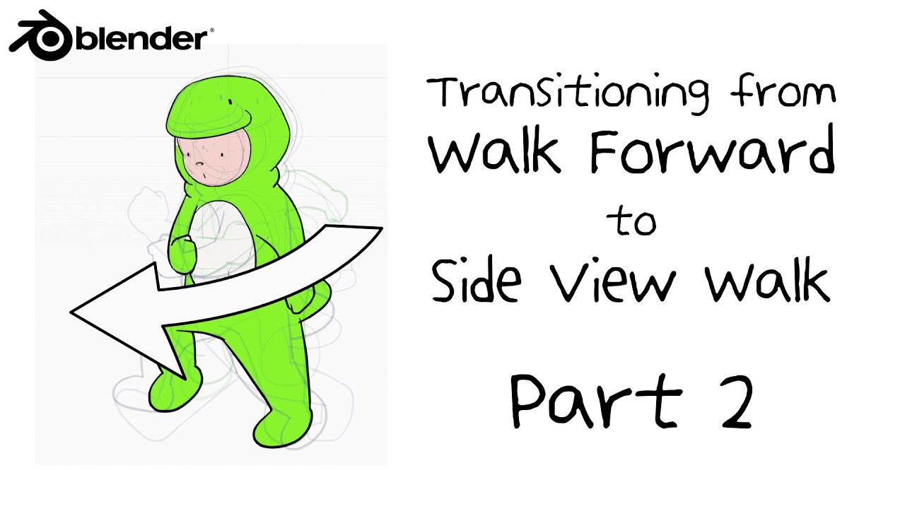Beginner Animation Tutorial | Transitioning from Forward to Side View Walking - Part 2