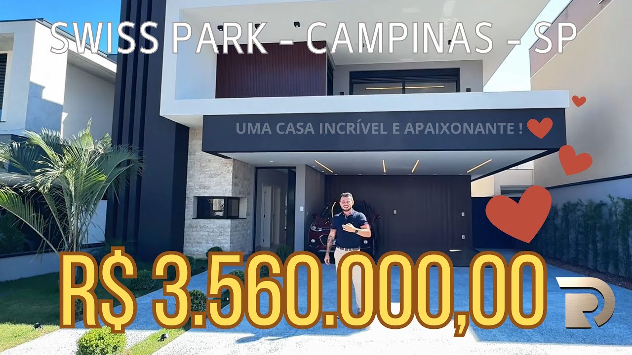 ⚜️CASA FANTÁSTICA NO SWISS PARK! 4 SUÍTES, ENERG. FOTOVOLTAICA, PISCINA AQUEC. ACABAMENTO PREMIUM!❤️