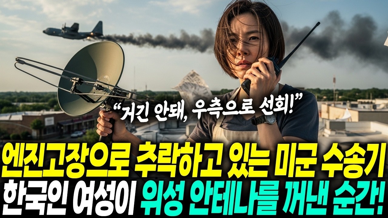 미군 수송기가 엔진 고장으로 미국 텍사스를 덮치기 직전, 한국인 여성이 교신을 시도하자 모두 무시했지만 결국 모두를 구했다