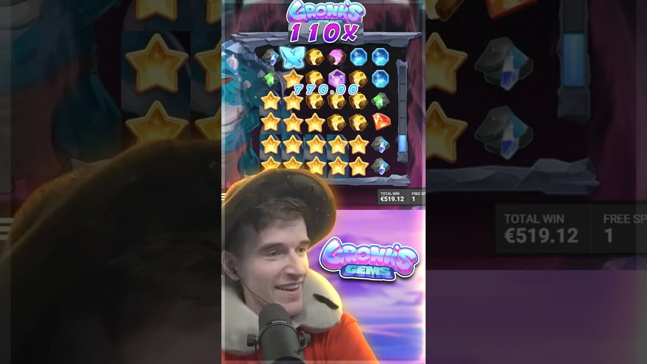 GRONKS GEMS X110 MULTIPLIER SUPER HUGE BIG WIN 🔥🤑 ! CRAZYDOMME HIGHLIGHTS #slots #casino #bigwin