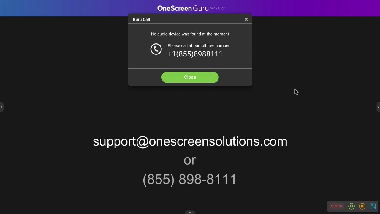 Free, Unlimited Help & Training from Live Screen Skills GURU - English Demo - OneScreen