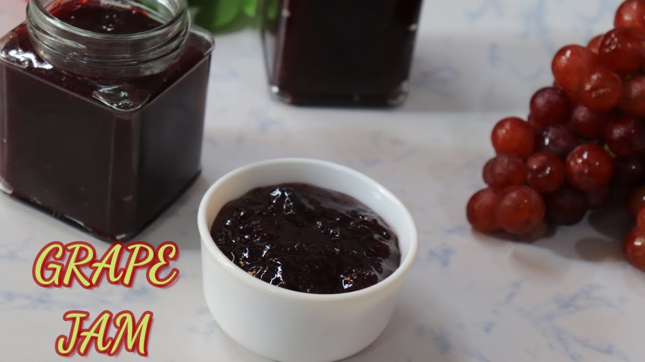Grape Jam | Home-made Grape Jam Recipe | How To Make Grape Jam | Easy Jam Recipe