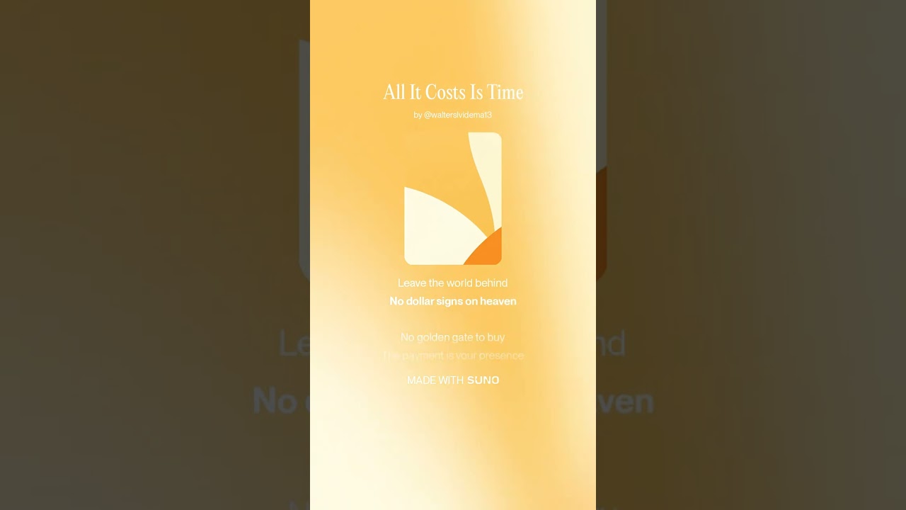 All It Costs Is Time