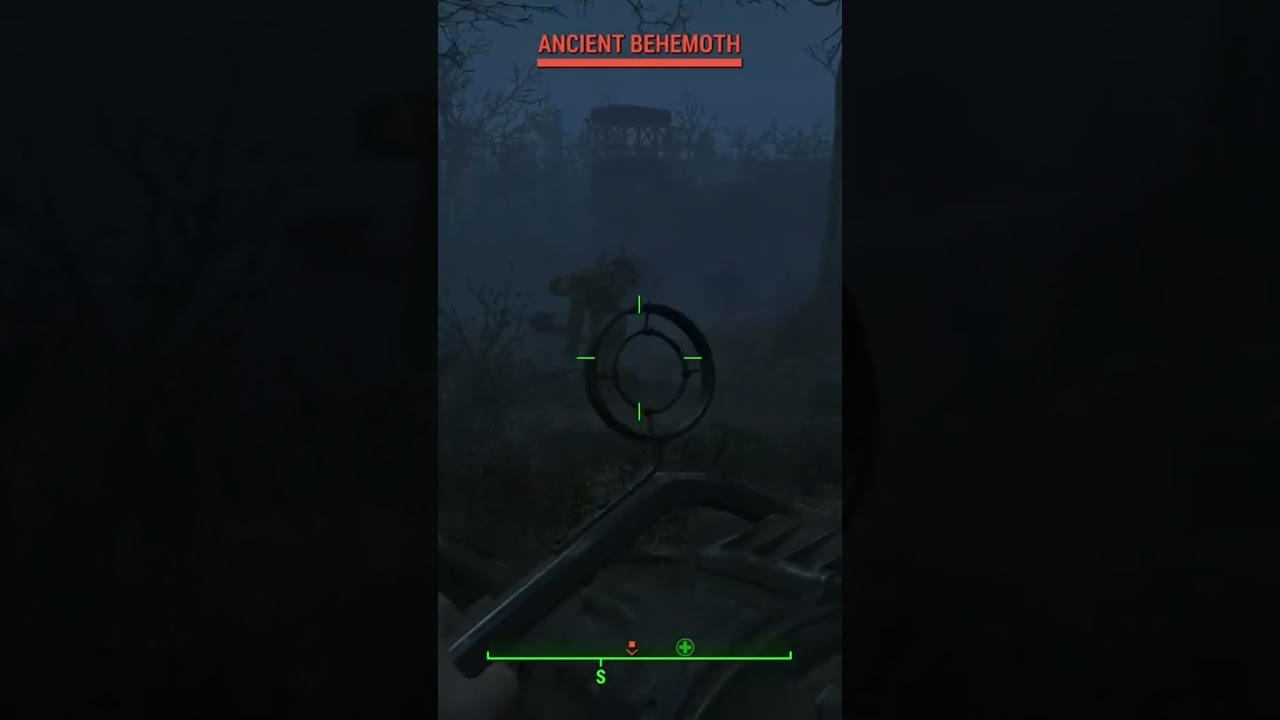 Fallout 4-Explosive Minigun Vs Ancient Behemoth