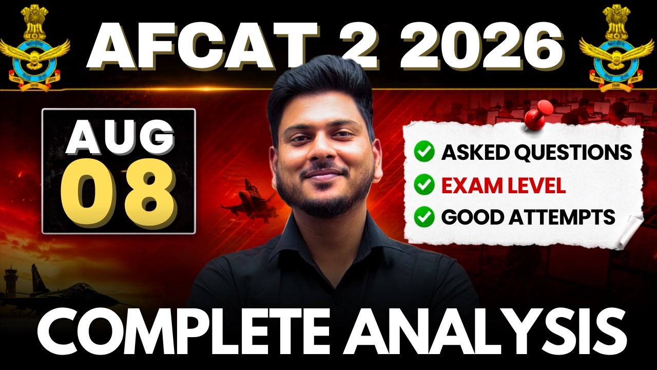 AFCAT 2 2026 Exam Analysis | 08 August Both Shift | AFCAT Exam Discussion | Defence Mania