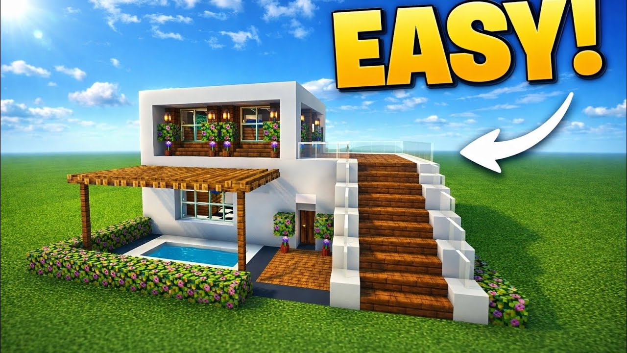 Minecraft: Best Modern House 🏡 Tutorial