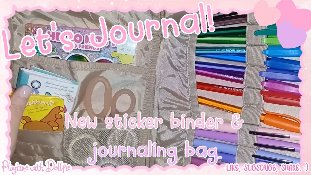 Let's Journal!🩷New organizer bag + sticker binder & showing the journals I use