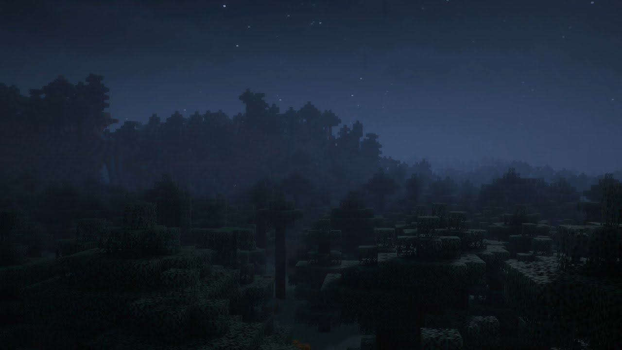 Quiet Living Night in Minecraft 🌙 Soft Midnight Ambience