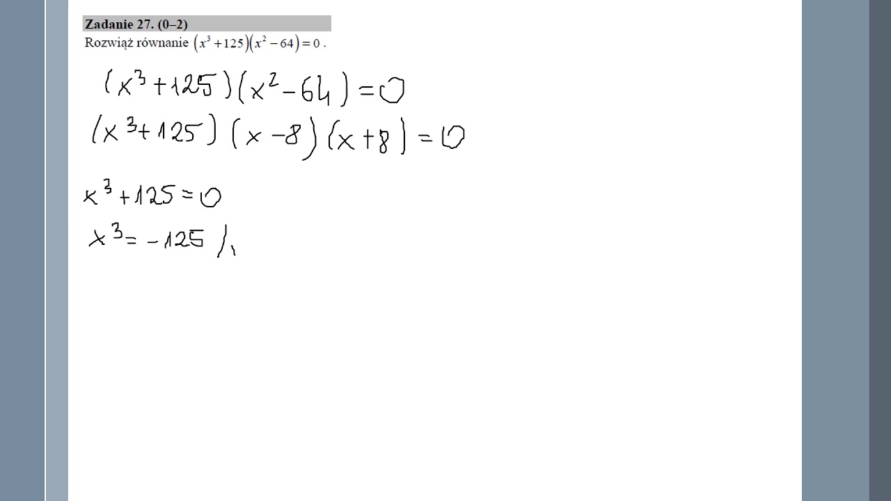 Matura z Matematyki poziom podstawowy (maj 2018) zad.27