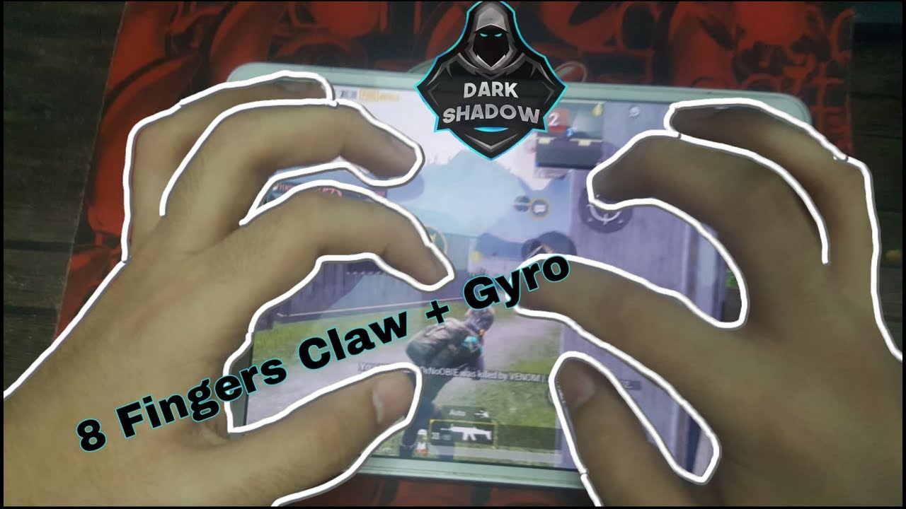 [PUBG MOBILE] 8 FINGERS OCTOPUS CLAW + GYRO HANDCAM!!! | DARK SHADOW