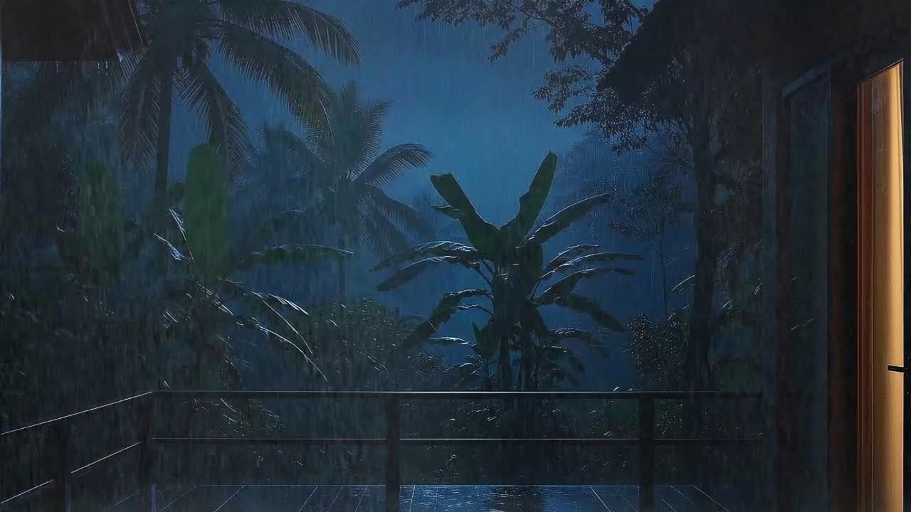 Drift to Sleep with Calm Rainfall and Low Storm at Cozy Cabin 🌧️