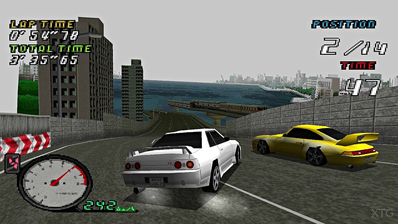 Wangan Trial PS1 Gameplay HD (Beetle PSX HW)