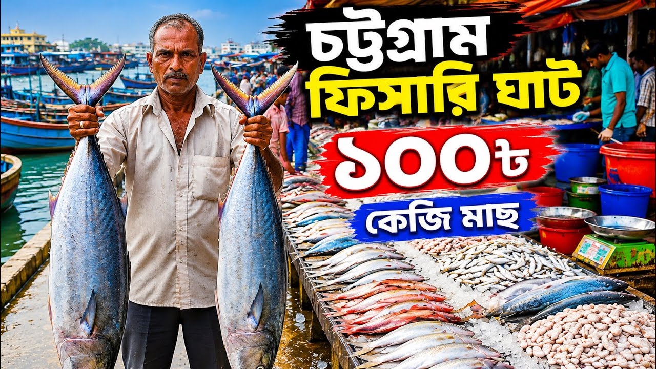 ৳১০০ টাকা কেজি সামুদ্রিক মাছ  | এত কম দামে মাছ ফিসারি ঘাটে | চট্টগ্রাম ফিসারি ঘাট | মাছে সয়লাব
