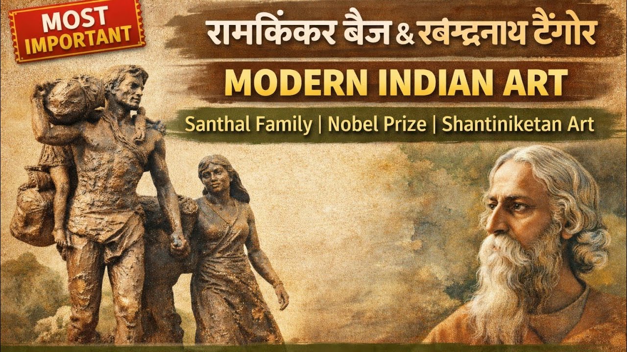 रामकिंकर बैज & रवीन्द्रनाथ टैगोर | Modern Indian Art | UPPSC, LT, TGT-PGT | आधुनिक भारतीय कला | DSSB