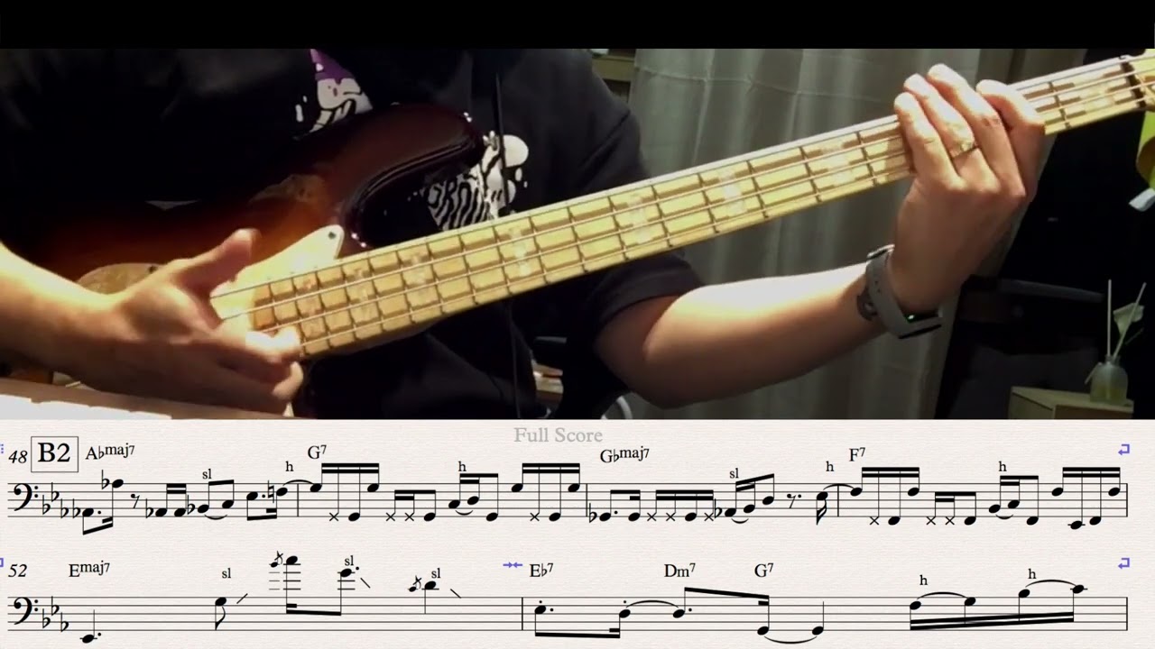 night rhythms bass cover score+slow