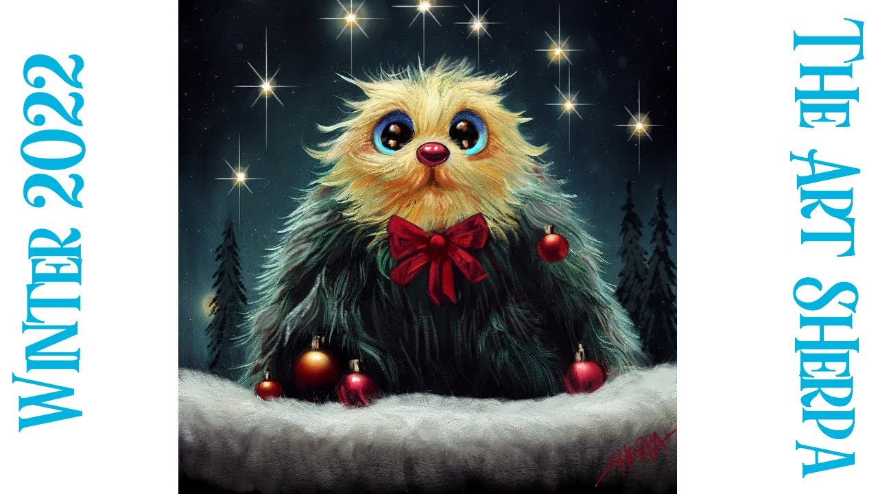 Abominable Snowman Cuddle Creature 🎄❄️ How to paint acrylics for beginners: A step-by-step tutorial