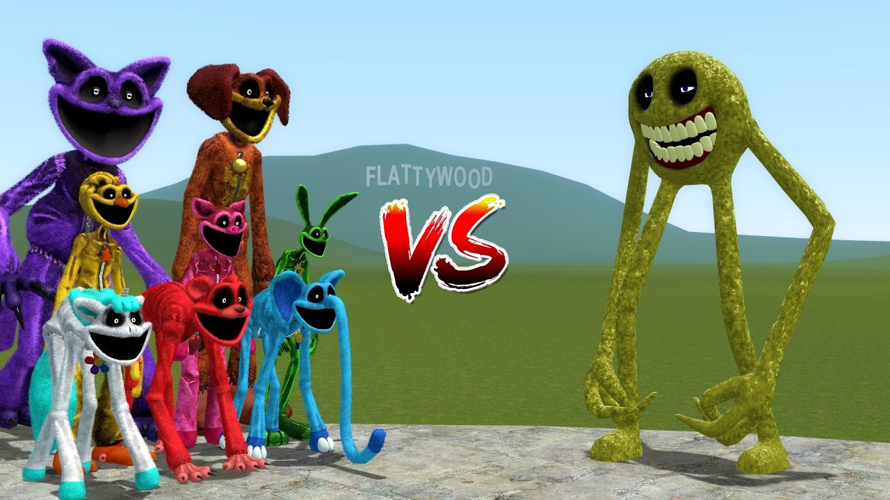 NEW ALL SMILING CRITTERS VS NEW ROBLOX INNYUME SMILEY'S STYLIZED NEXTBOT in Garry's Mod!