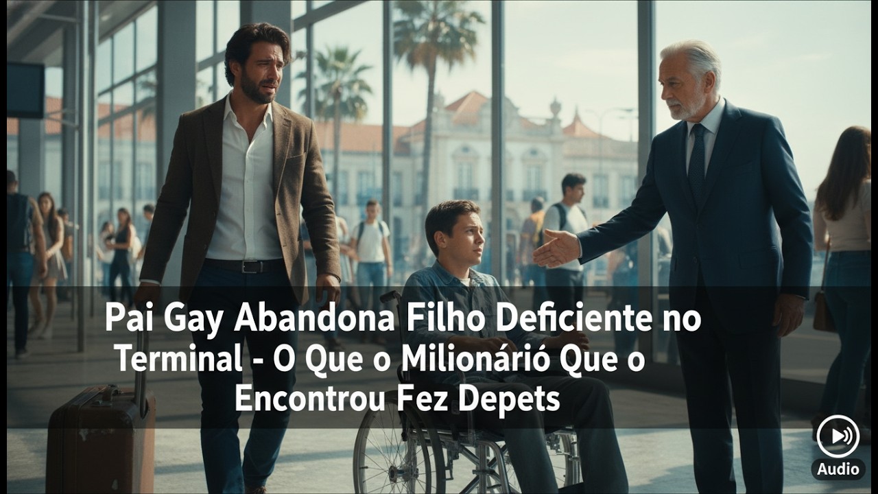 Pai Gay Abandona Filho Deficiente no Terminal — O Que o Milionário Que o Encontrou Fez Depois