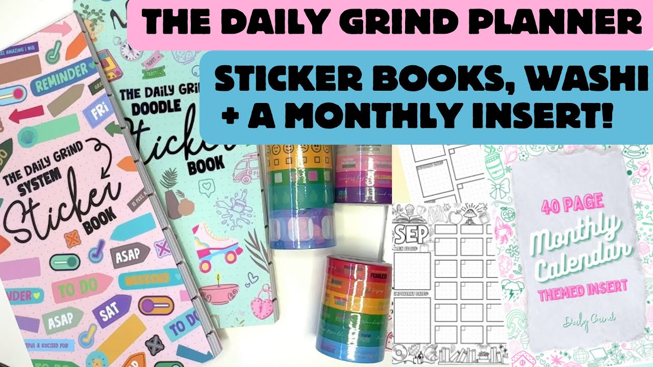 NEW! DAILY GRIND PLANNER STICKER BOOKS | WASHI TAPE | Discount Code: DESIREEPLANS