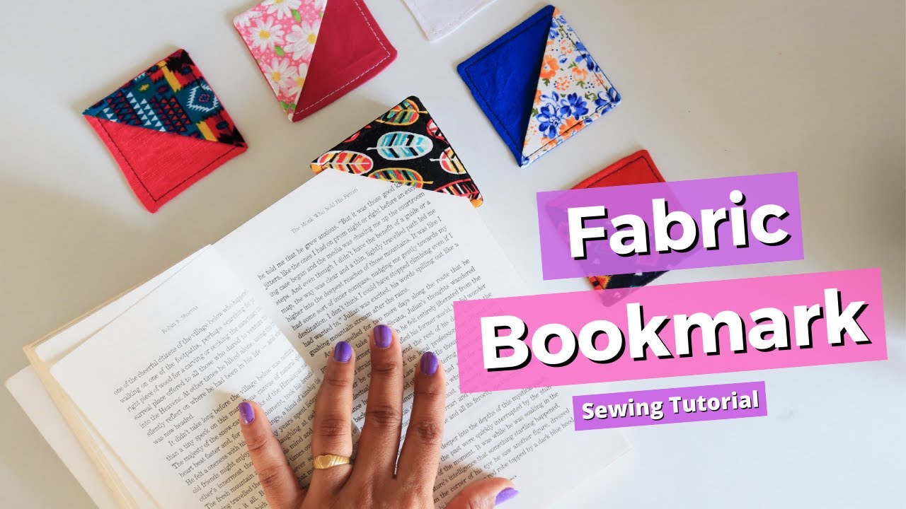 Corner Fabric Bookmark | How to make Fabric Bookmarks for Book