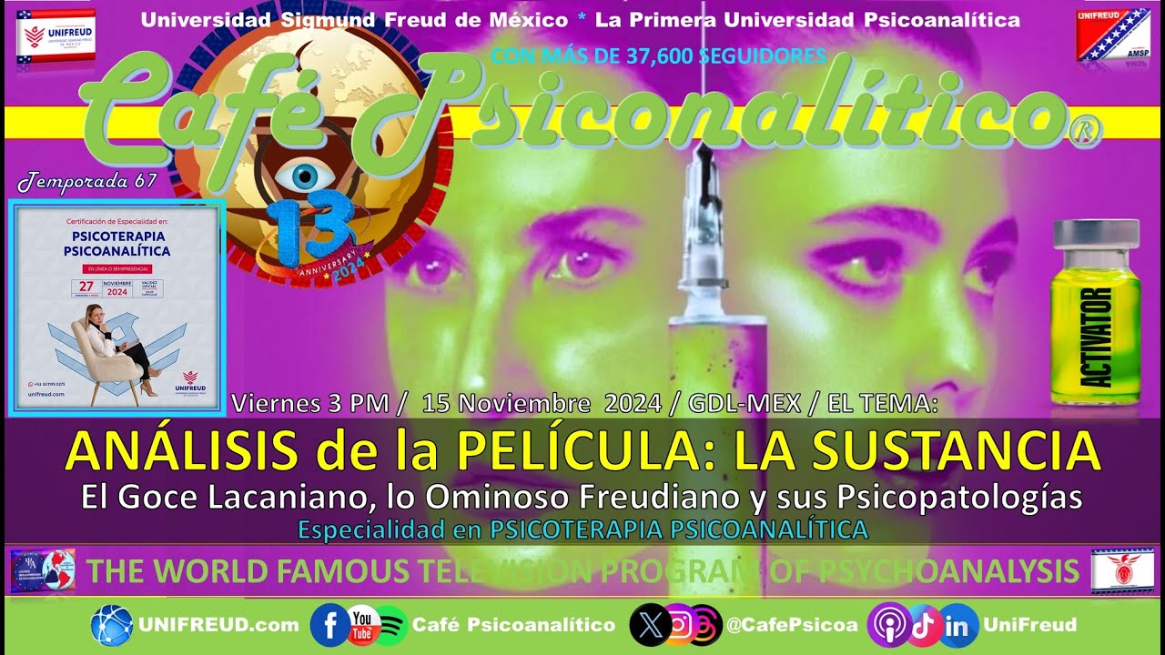 Análisis de: LA SUSTANCIA - El Goce Lacaniano, lo Ominoso Freudiano y sus Psicopatologías | XIII A.